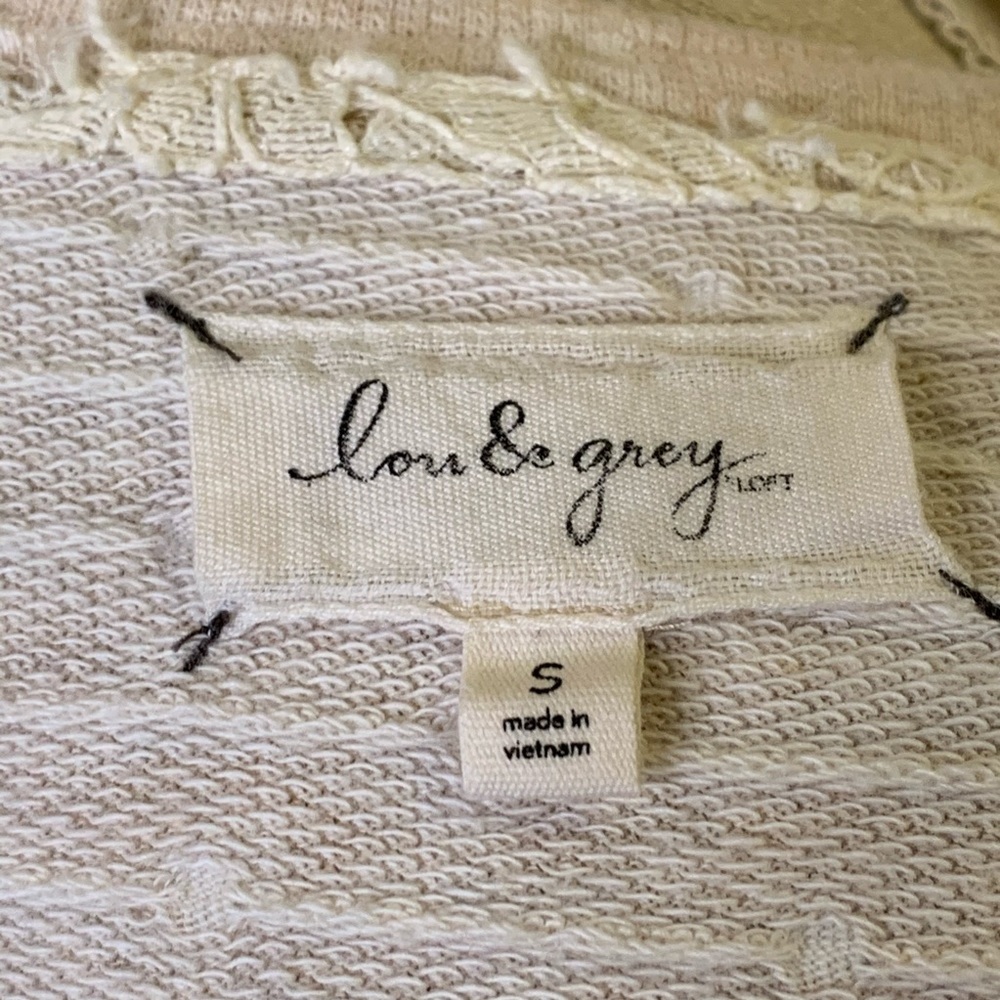 Lou & Grey ~ Cream And White Polka Dot Sweater - image 8